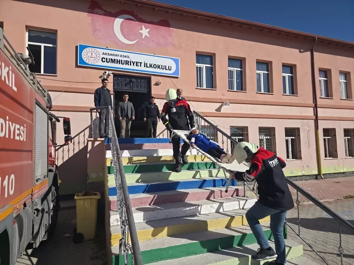 Aksaray’da Afet Tatbikatı Gerçekleştirildi