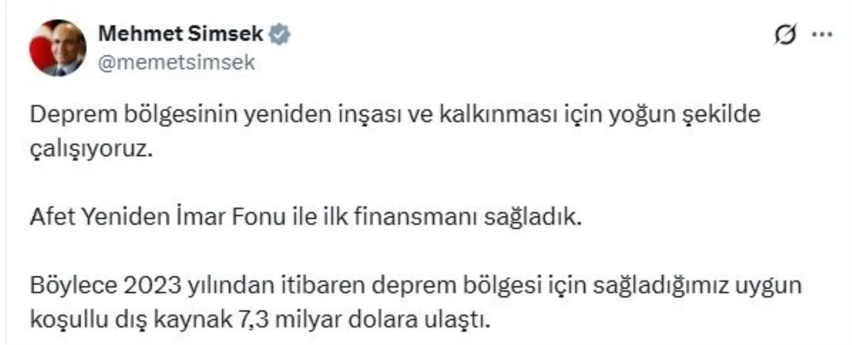 Deprem Bölgesi İçin İlk Finansman Sağlandı
