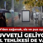 Meteorolojiden Şiddetli Yağış ve Sis Uyarısı: Sel Riski Artıyor
