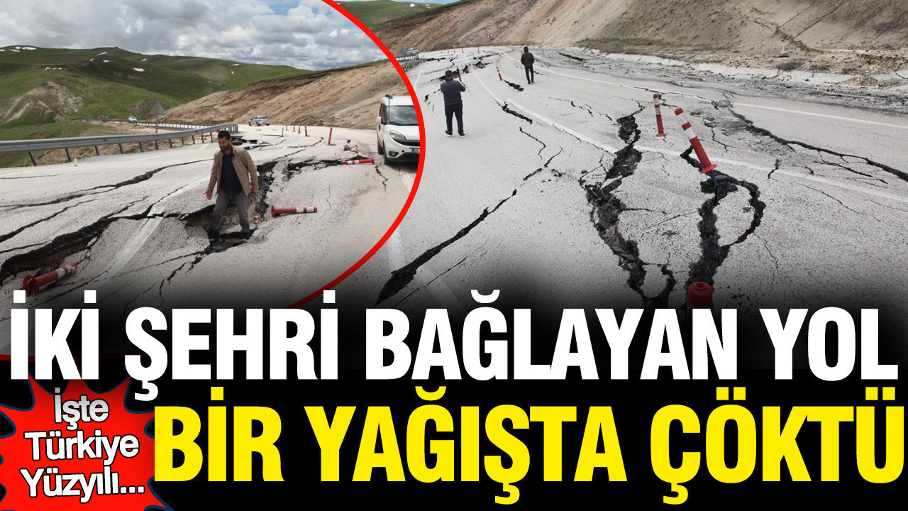 Yağışlar Sonucu Çöken Yol, Bitlis ve Muş’u Birbirinden Ayırdı
