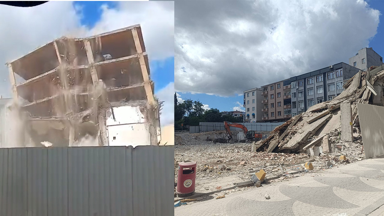 Kepçe Darbesiyle Yıkılan 5 Katlı Bina: Kontrolsüz Yıkım Anları Kameralara Yansıdı