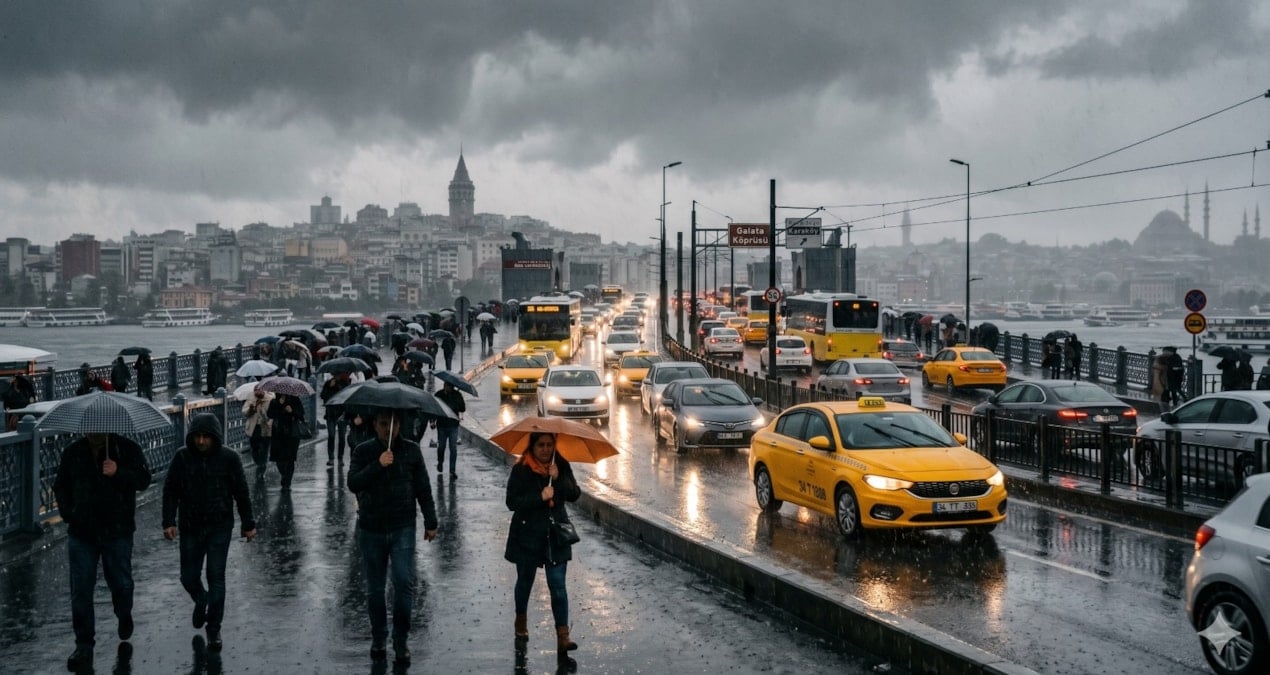 İstanbul’da Şiddetli Fırtına ve Sağanak Yağış Bekleniyor!