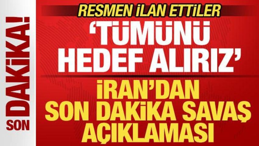 Irandan son dakika savas aciklamasi tumunu hedef aliriz deyip resmen ilan ettiler gXBS1XwD